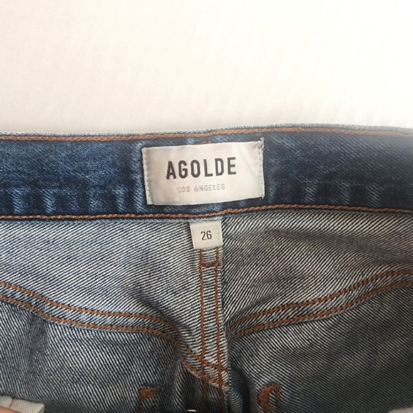 Agolde High Rise Blue Jeans - Riley - Picture 5 of 11